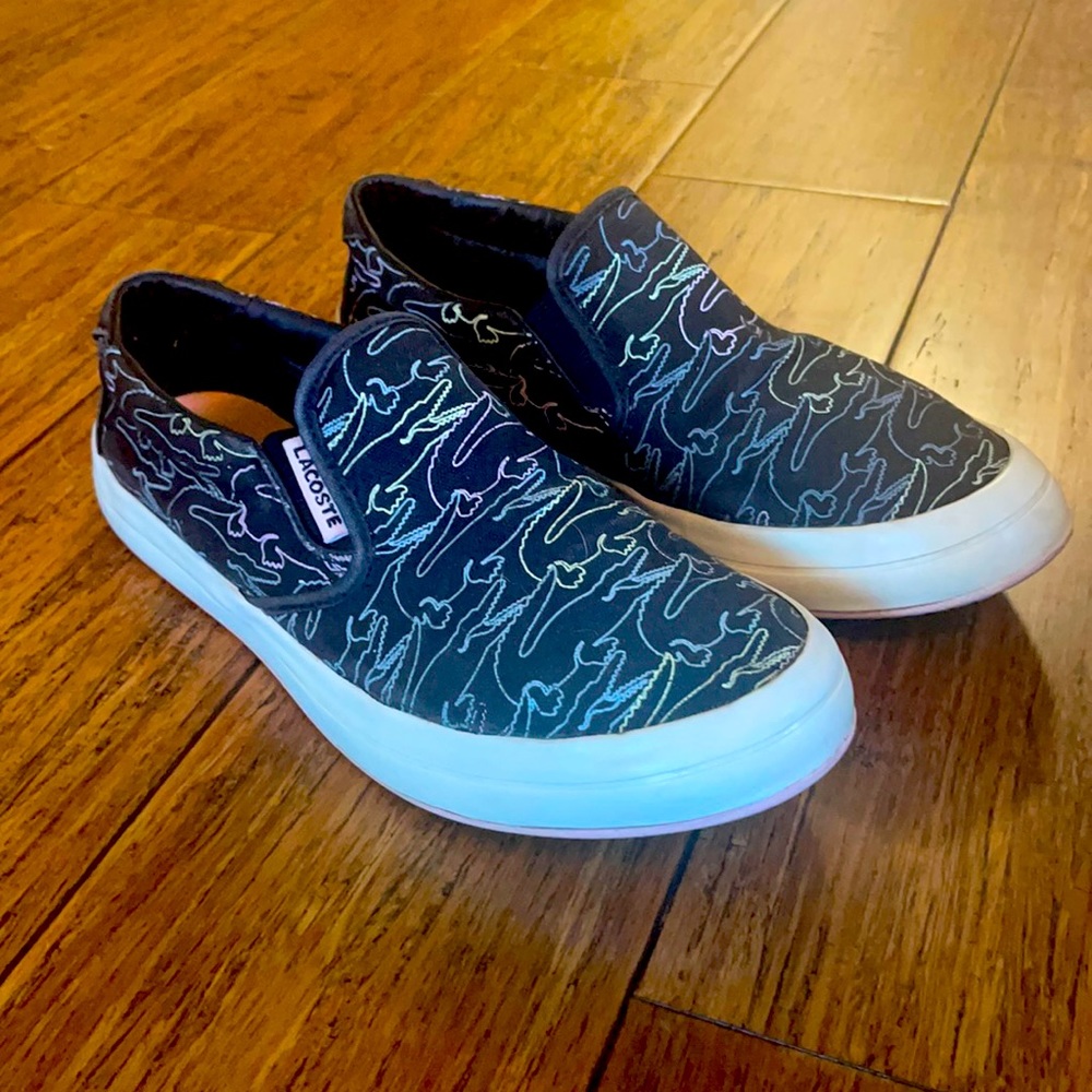 Lacoste gator outline slip on sneaker vintage